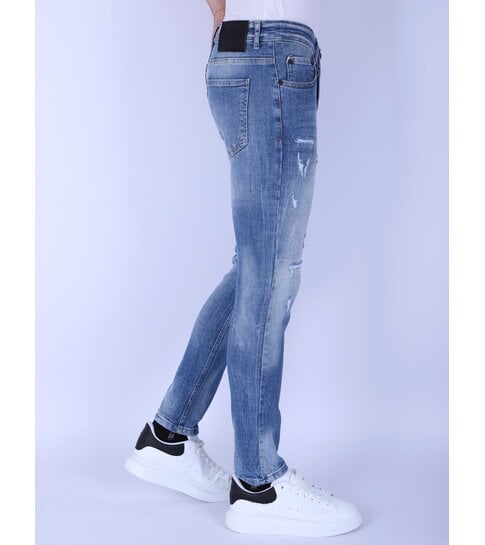 Local Fanatic Stonewashed Slim Fit Heren Jeans met Stretch -1098 - Blauw