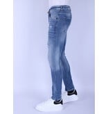 Local Fanatic Stonewashed Slim Fit Heren Jeans met Stretch -1098 - Blauw