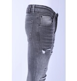 Local Fanatic Stonewashed Slim-fit Mannen Jeans met Stretch - 1093 - Grijs