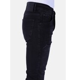 Local Fanatic Slim-fit Mannen Jeans met Stretch met Gaten - 1106 - Zwart