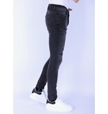 Local Fanatic Ripped Jeans voor Mannen Slim Fit met Stretch - 1104 - Zwart