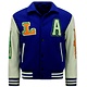 Geborduurde Retro College Jackets Oversized  - 851 - Blauw