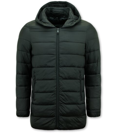 ENOS Exclusieve Designer Parka's voor Mannen - Tweedelige Jas -8518 - Zwart