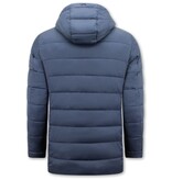 ENOS Exclusieve Waterdichte Winterparka Jas Heren - Tweedelige Jas - 8518 - Blauw