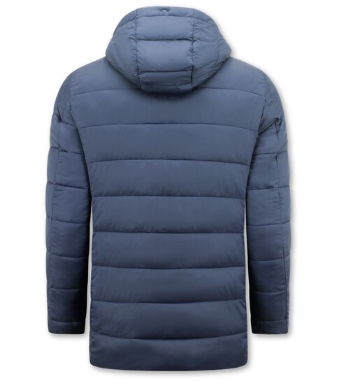 ENOS Exclusieve Waterdichte Winterparka Jas Heren - Tweedelige Jas - 8518 - Blauw