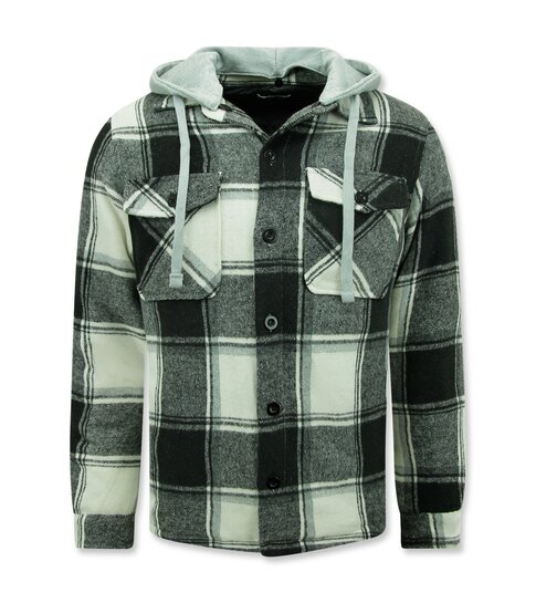 ENOS Mannen Lumberjacket  met Capuchon -7969 - Zwart