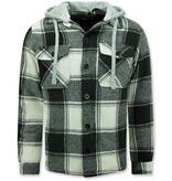 ENOS Mannen Lumberjacket  met Capuchon -7969 - Zwart