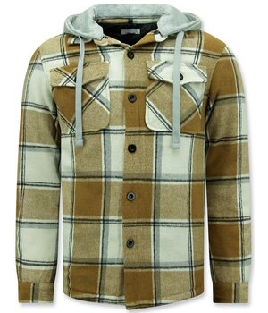 ENOS Lumber Jacket Heren met Capuchon -7969 - Bruin