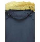 Enos Lange Heren Parka Jas - Met Faux Bontkraag - 891 - Blauw