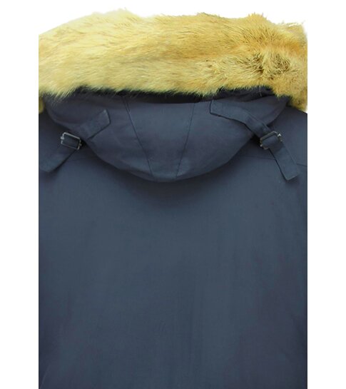 Enos Lange Heren Parka Jas - Met Faux Bontkraag - 891 - Blauw