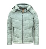 ENOS Reflector Grijs  Puffer Jas Heren met Capuchon