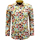 Strijkvrij Overhemd Lange Mouwen Slim  fit met Print- 3142 - Geel