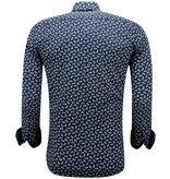 Gentile Bellini Katoenen Casual Overhemd Heren met Print - 3141 - Blauw