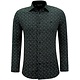 Casual Overhemden Lange Mouw Heren met Print - 3143 - Zwart