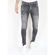 Ripped Jeans Heren met Verfspatten Stretch -MM112- Grijs