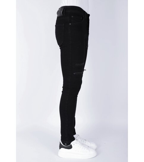 Mario Morato Zwarte Gescheurde Jeans Heren - Slim Fit -DP103