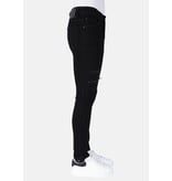 Mario Morato Zwarte Gescheurde Jeans Heren - Slim Fit -DP103