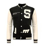 ENOS Baseball Jacket Heren Vintage - 7798 - Zwart