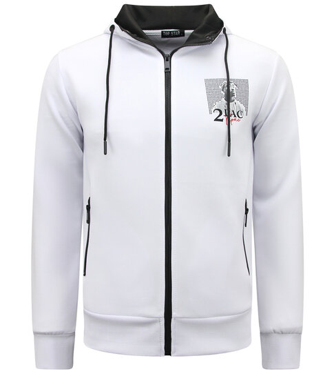 TopStar Joggingpakken Heren Tupac - Trainingspakken 2Pac- Huispakken - 10997 - Wit