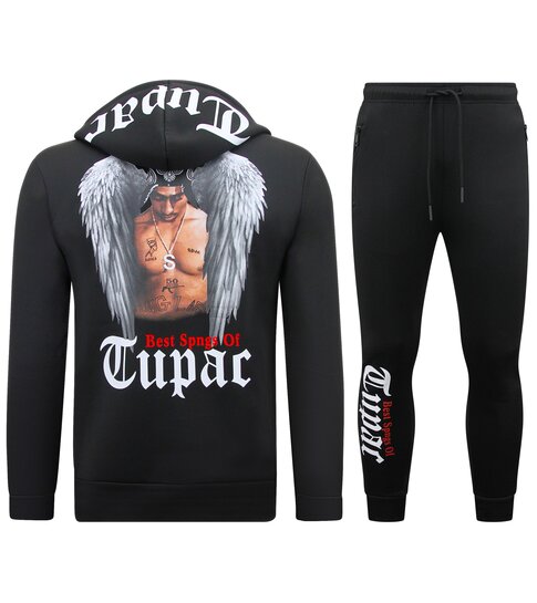 TopStar Trainingspak Heren Tupac - Joggingpak 2pac- Huispak - 10998 - Zwart