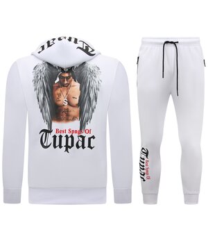  TopStar Joggingpak  Heren 2pac - Trainingspak Tupac- Huispak - 10998 - Wit