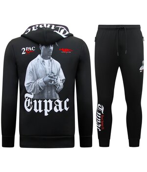  TopStar Trainingspakken Heren Tupac - Joggingpakken 2Pac- Huispakken - 10997 - Zwart