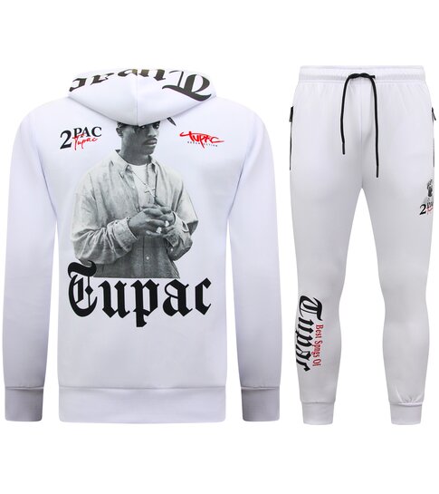 TopStar Joggingpakken Heren Tupac - Trainingspakken 2Pac- Huispakken - 10997 - Wit