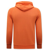 ENOS Hoodie Heren - Trui met Capuchon - Oranje