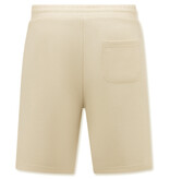 ENOS Hoodie Heren - Sweat Shorts Heren - SET - Beige