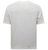 True Rise Geribbelde Oversized T-shirt - Joggingshorts Heren - SET - Wit