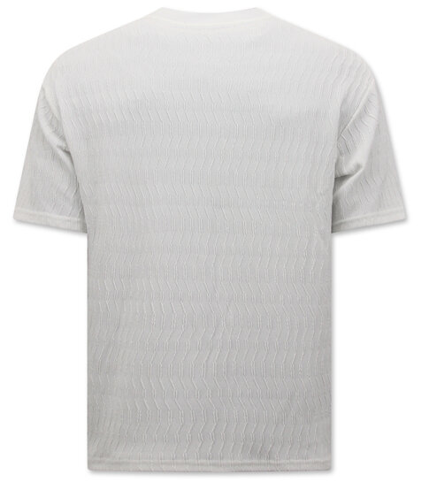 True Rise Geribbelde Oversized T-shirt - Joggingshorts Heren - SET - Wit