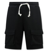 True Rise Geribbelde Oversized T-shirt - Joggingshort Heren - SET - Zwart