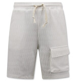 True Rise Ribbed Oversized Zomerset Heren -  SET - Wit