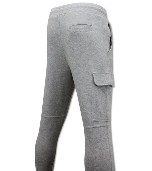 ENOS Trainingsbroek Heren Slim Fit - Sweatpants met Zakken - Grijs