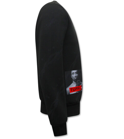 True Rise Tupac Heren  Sweater - Zwart