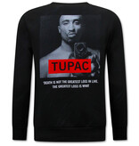 True Rise Tupac Heren  Sweater - Zwart