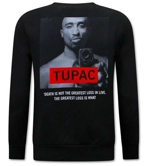 True Rise Tupac Heren  Sweater - Zwart