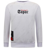 True Rise Tupac Heren Trui - Wit