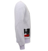True Rise Tupac Heren Trui - Wit