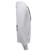 True Rise Tupac  Heren Hoodie - Thug Life - Wit