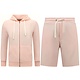 Hoodie Heren met Rits - Jogging Shorts Heren - SET -  Pink