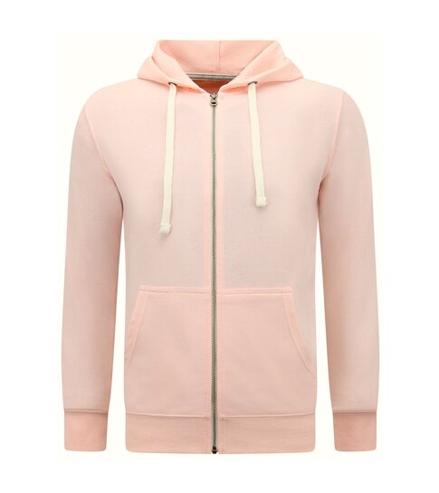 ENOS Hoodie Heren met Rits - Jogging Shorts Heren - SET -  Pink