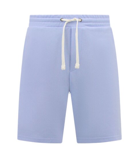ENOS Korte Joggingbroek Heren - Sweat Shorts met Zakken -  Licht Blauw