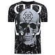 Skull - Rhinestone T-shirt - 7972 - Zwart