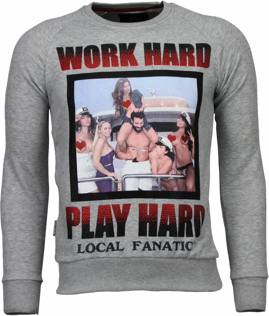 Local Fanatic Bilzarian Rhinestone Sweater Grijs local fanatic kopen in de aanbieding Local Fanatic Bilzarian Rhinestone Sweater Grijs local fanatic kopen in de aanbieding