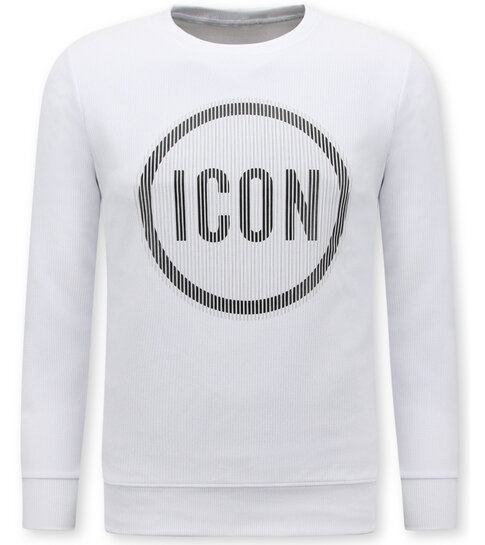 True Rise Heren Sweater ICON - Mannen Trui - Wit