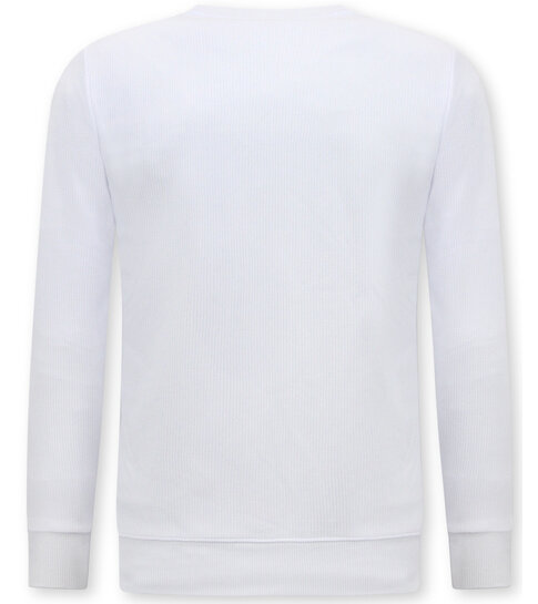 True Rise Heren Sweater ICON - Mannen Trui - Wit