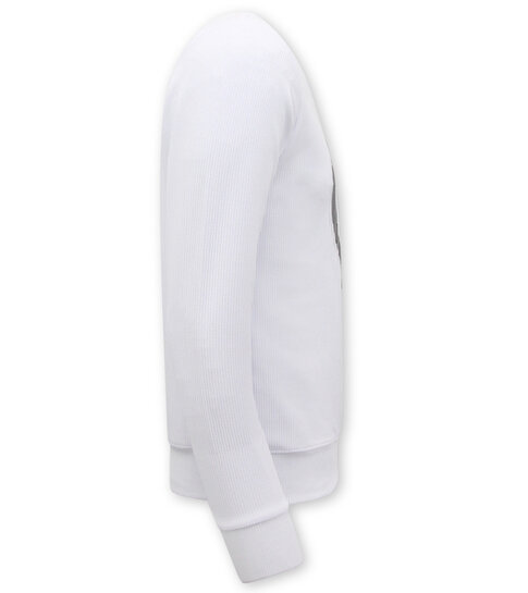 True Rise Heren Sweater ICON - Mannen Trui - Wit
