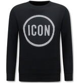 True Rise Herentrui ICON - Heren Sweater - Zwart