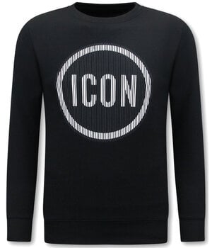 True Rise Herentrui ICON - Heren Sweater - Zwart